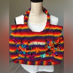 Bohomian Hand Embroidered Guatemalan Colorful Shoulder Bag